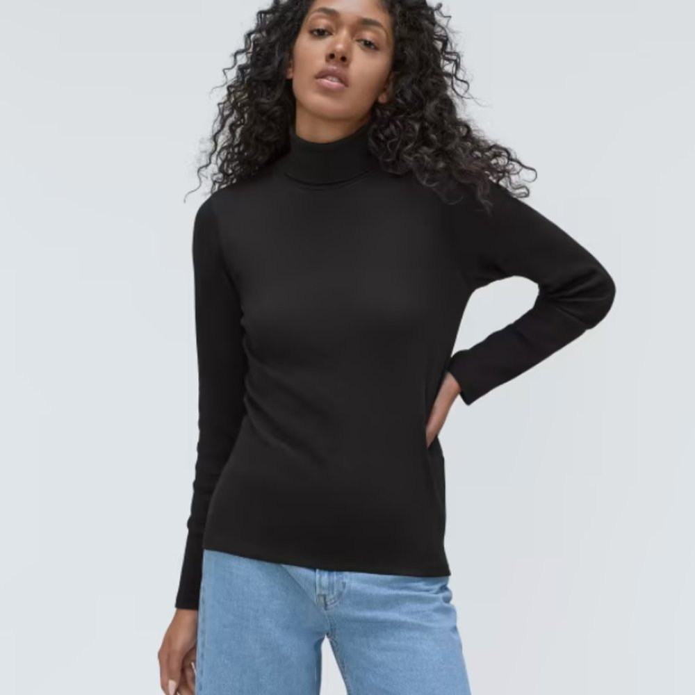 NWT - Everlane Micro-Rib Turtleneck